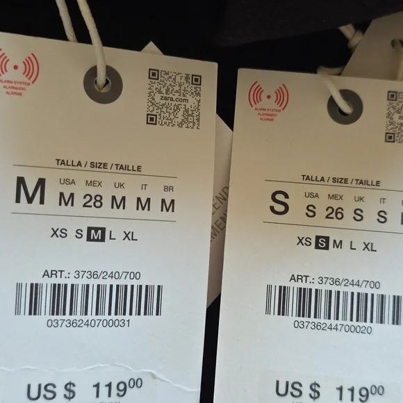 Zara Set 2 Pc Linen Blend Waistcoat Wrap Vest and Pants Brown Size S/M - Picture 15 of 15